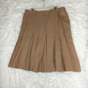Sonia Rykiel Paris Women's Size 46 US 14 Pleated Cream Skirt